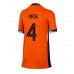 Maillot de foot Pays-Bas Virgil van Dijk #4 Domicile vêtements Femmes Europe 2024 Manches Courtes